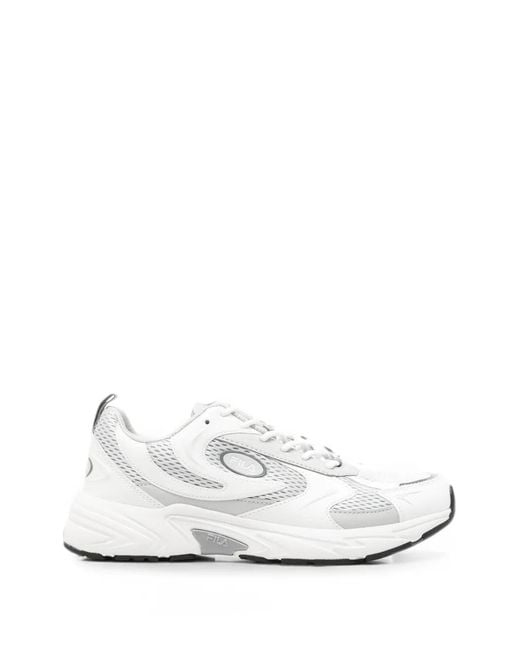 Fila White Kreatix Panelled Lace-Up Sneakers for men