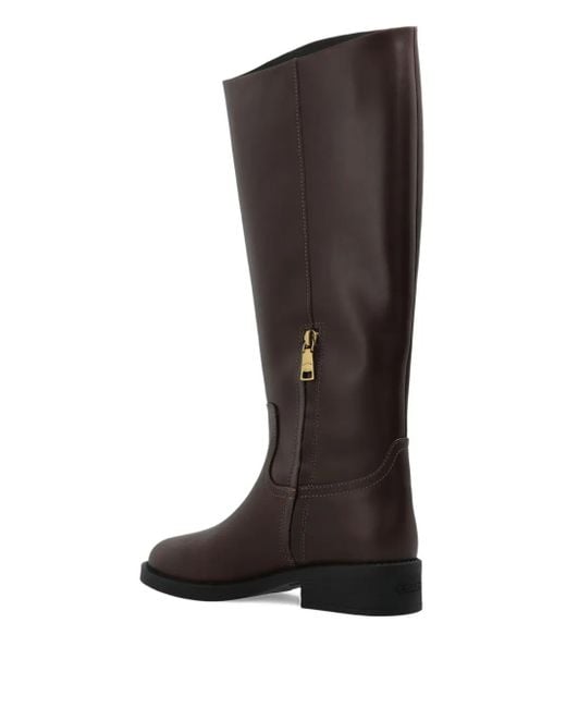 COACH Brown Zip Leather Boots