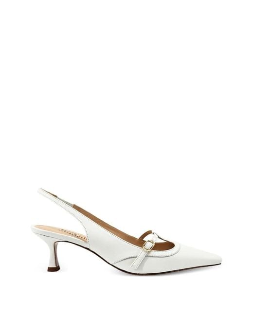 Madison Maison White Penny Slingback Pumps