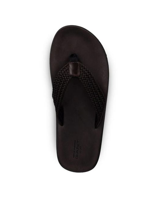 Gant Black Woven Flip-Flops for men