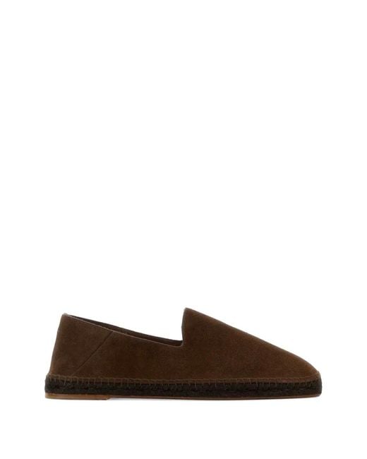 Castaner Brown Peter Round-Toe Suede Espadrille for men