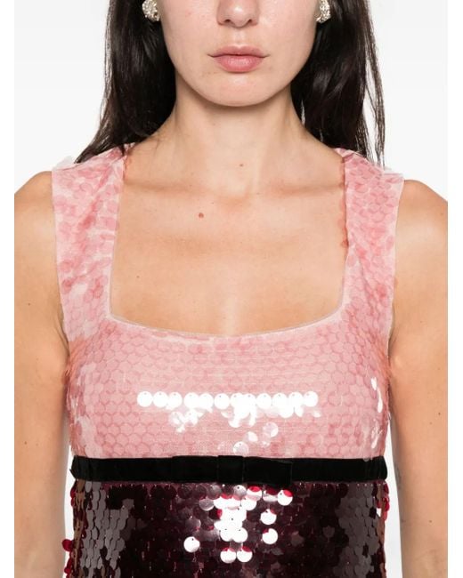 retroféte White Amethyst Sequin Mini Dress