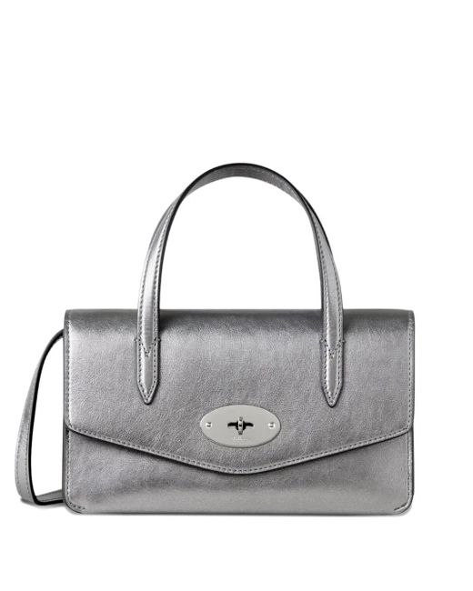 Mulberry Darley メタリック ショルダーバッグ S Gray