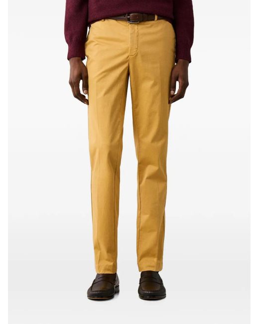 Hackett Yellow Kensington Slim-Fit Chinos for men