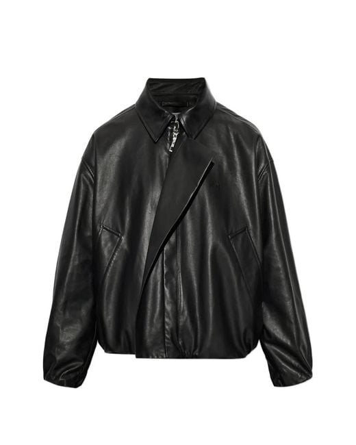 Loewe Black Zip-Fastening Leather Jacket