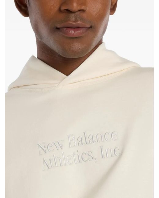 New Balance Natural Logo-Embroidered Hoodie for men