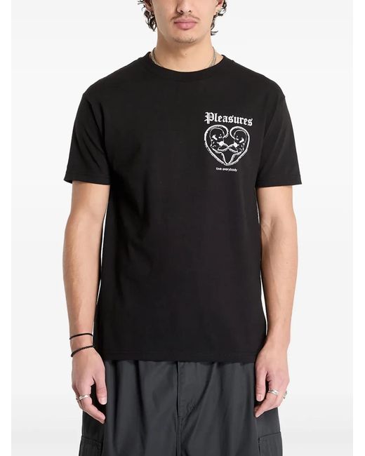 Pleasures Black Connected T-Shirt for men