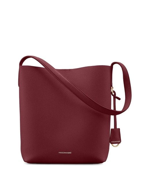 Sac Seau En Cuir Maison De Sabre en coloris Red