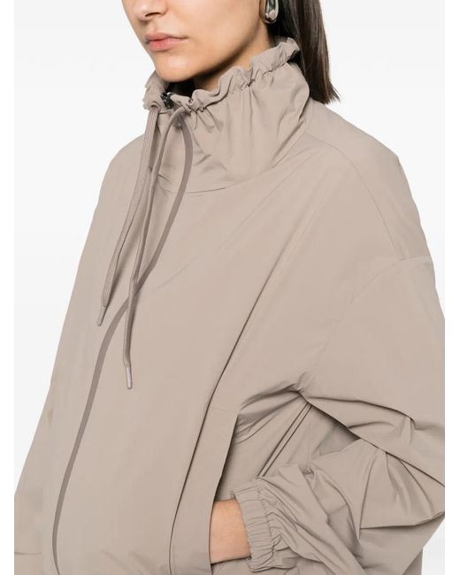 Herno Gray Drawstring Hooded Jacket