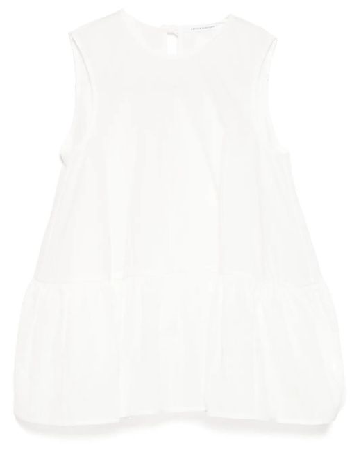 CECILIE BAHNSEN White Asta Tiered Top