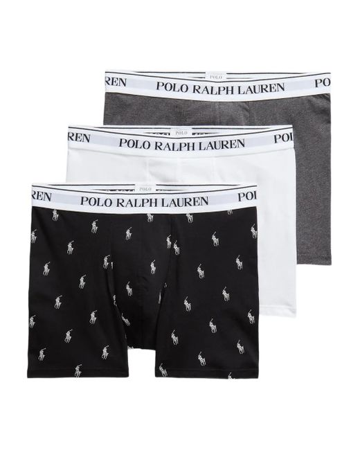 Polo Ralph Lauren White Logo-Embellished Boxers (Pack Of Three) for men