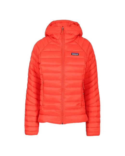 Patagonia Red Down Sweater Hoody Jacket