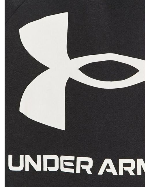 Under Armour Black Rival Logo-Print Hoodie for men