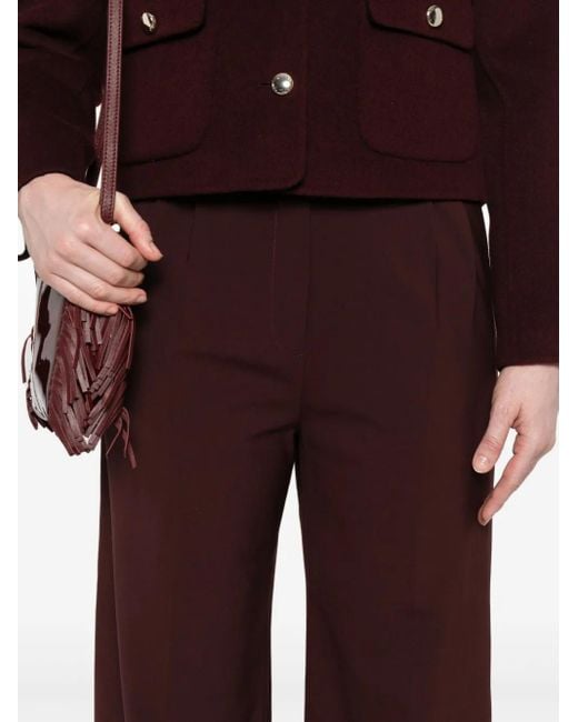 Pantalon Droit À Design Plissé Maje en coloris Purple