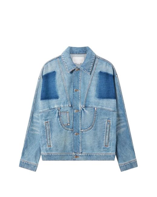 Stella McCartney Blue Faded Straight-Leg Mid-Rise Denim Jeans
