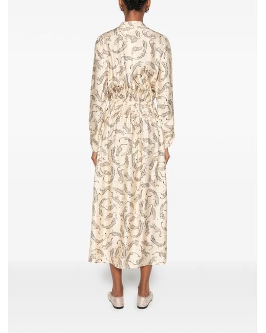 Forte_forte White Leopard-Print Midi Dress