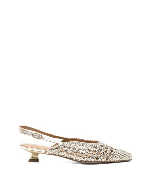 Pedro Miralles White Slingback Mules