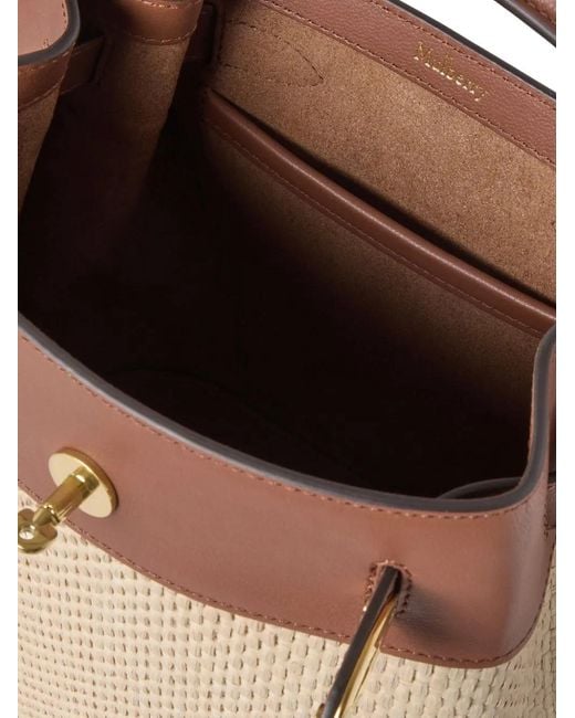 Mulberry Brown Islington Raffia Bucket Bag