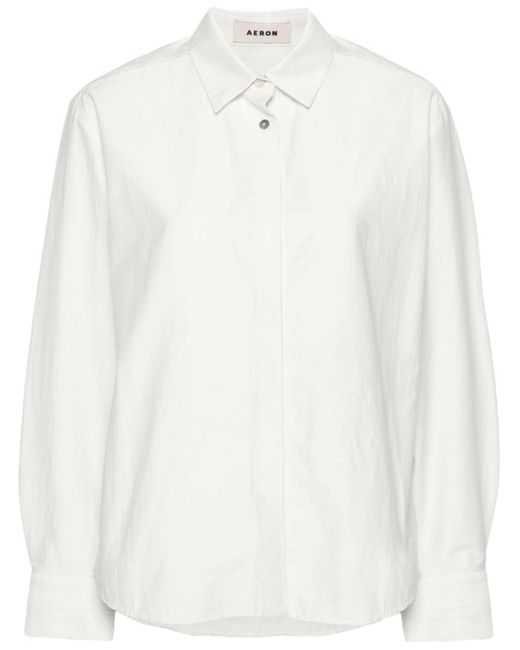 Camisa Vidal de manga larga Aeron de color White