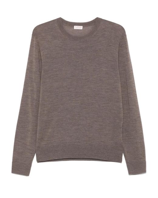 Fursac Brown Merino Wool Sweater for men