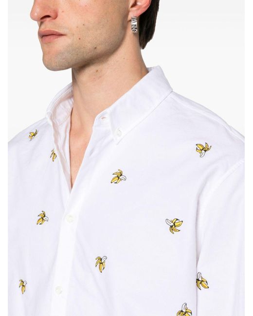Camisa con fruta bordada DSquared² de hombre de color White