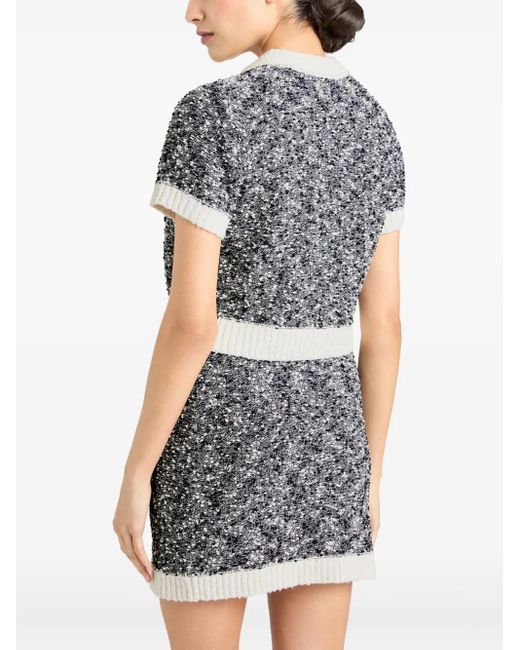 Cinq À Sept Gray Adalee Cardigan Mit Kontrastdetails