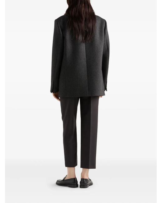 Prada Black Straight-Leg Trousers