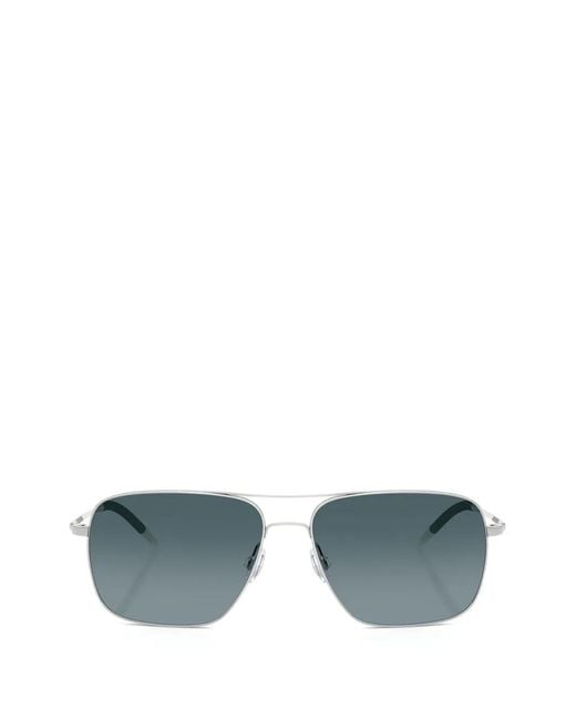 Oliver Peoples Blue Clifton Square-Frame Sunglasses for men