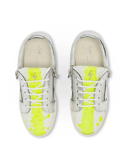Giuseppe Zanotti White Nicki Metallic Sneakers
