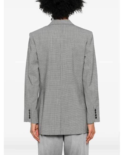 Checked double-breasted jacket Isabel Marant de color Gray
