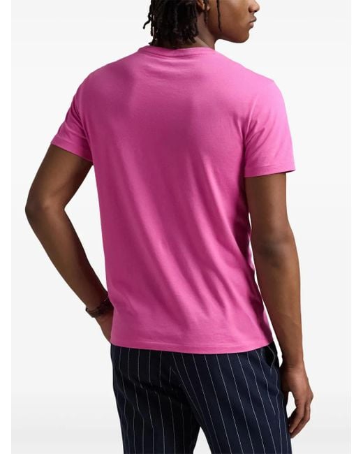 Polo Ralph Lauren Pink Custom Slim Fit T-Shirt for men