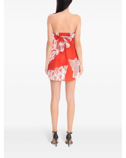 Amir Slama Red X Jade Picon Starfish-Print Mini Dress