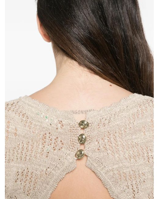 Asta Resort White Eve Crochet-Knit Dress