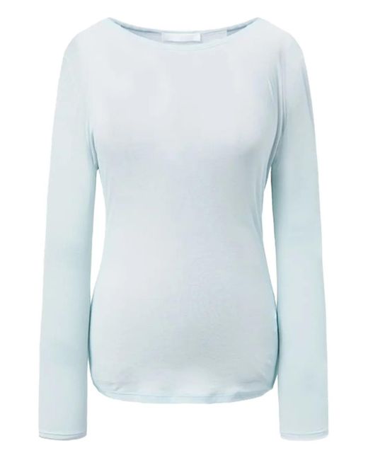 Amomento ボートネック トップ Blue