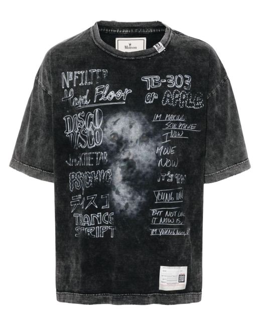 Maison Mihara Yasuhiro T-Shirt mit grafischem Print in Black für Herren