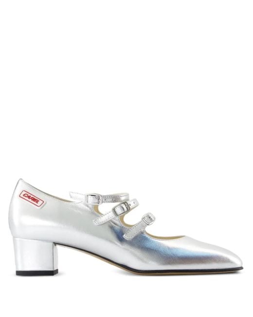CAREL PARIS White Kina F1 Pumps 40mm