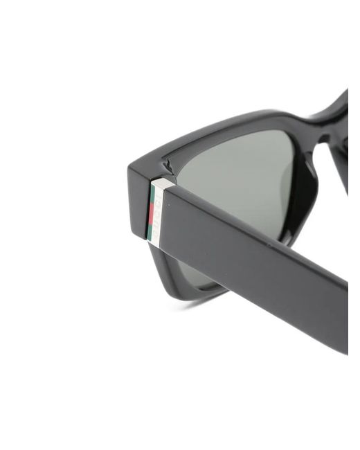 Gucci Gray Rectangle-Frame Sunglasses