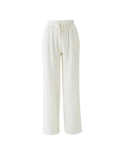 Melissa Odabash White Krissy Drawstring Trousers