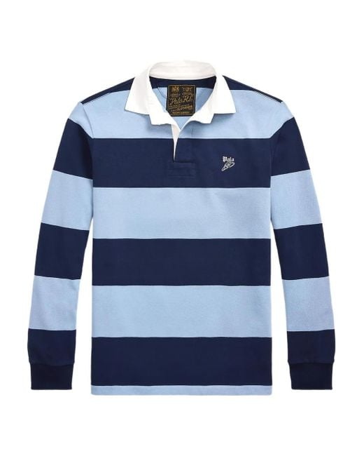 Polo Ralph Lauren Blue Striped Polo Shirt for men
