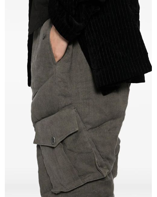 Yohji Yamamoto Green Striped Trousers for men