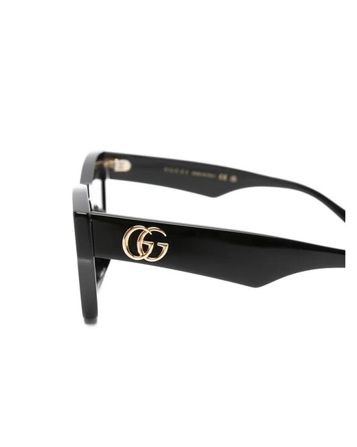 Gucci Gray Double-G Square-Frame Sunglasses