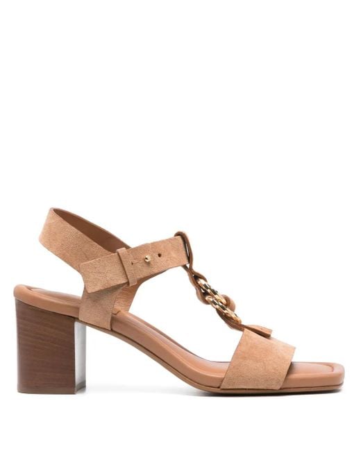 Ulla Johnson Brown 75Mm Suede Sandals