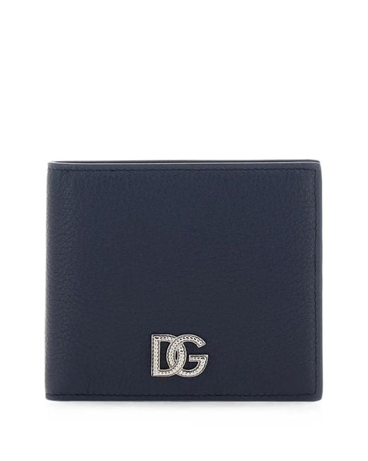 Dolce & Gabbana Blue Dg Logo Bifold Wallet for men