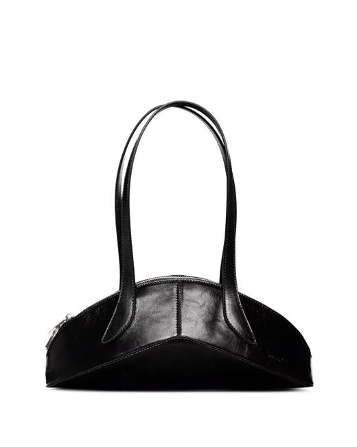 Dienèe Black Arco Leather Shoulder Bag