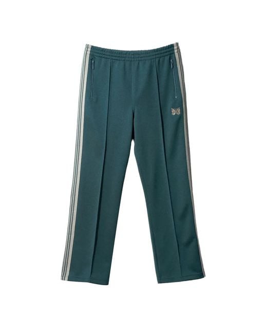 Needles Green Poly Smooth Track Pants for men