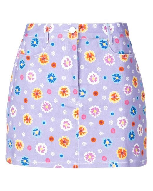 Gonna Svasata A Fiori di LHD in Blue