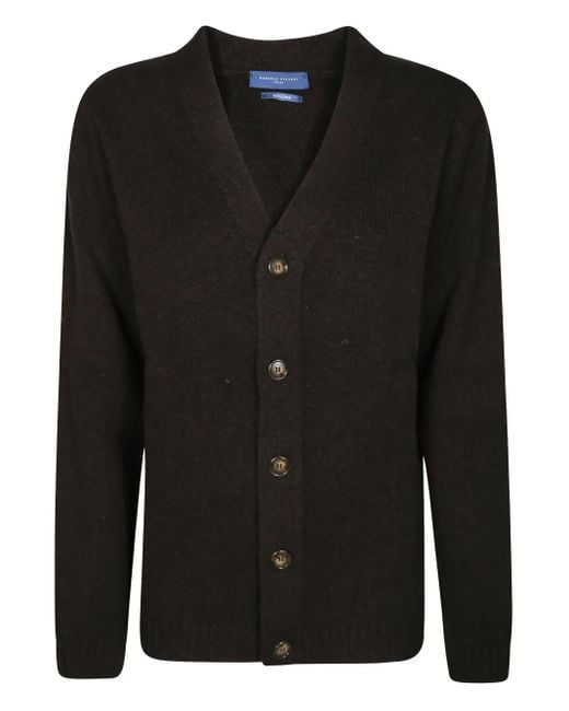 Daniele Fiesoli Black Buttoned Cardigan for men
