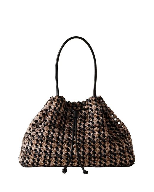 Borbonese Black Woven Tote Bag