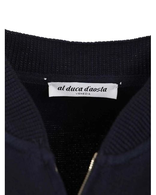 Al Duca D'aosta Blue Zip-Up Cardigan for men