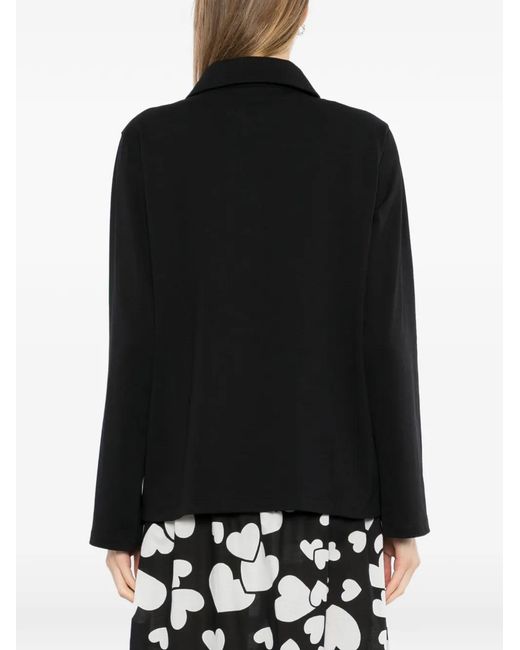 Agnes B. Black Collared Buttoned Jacket